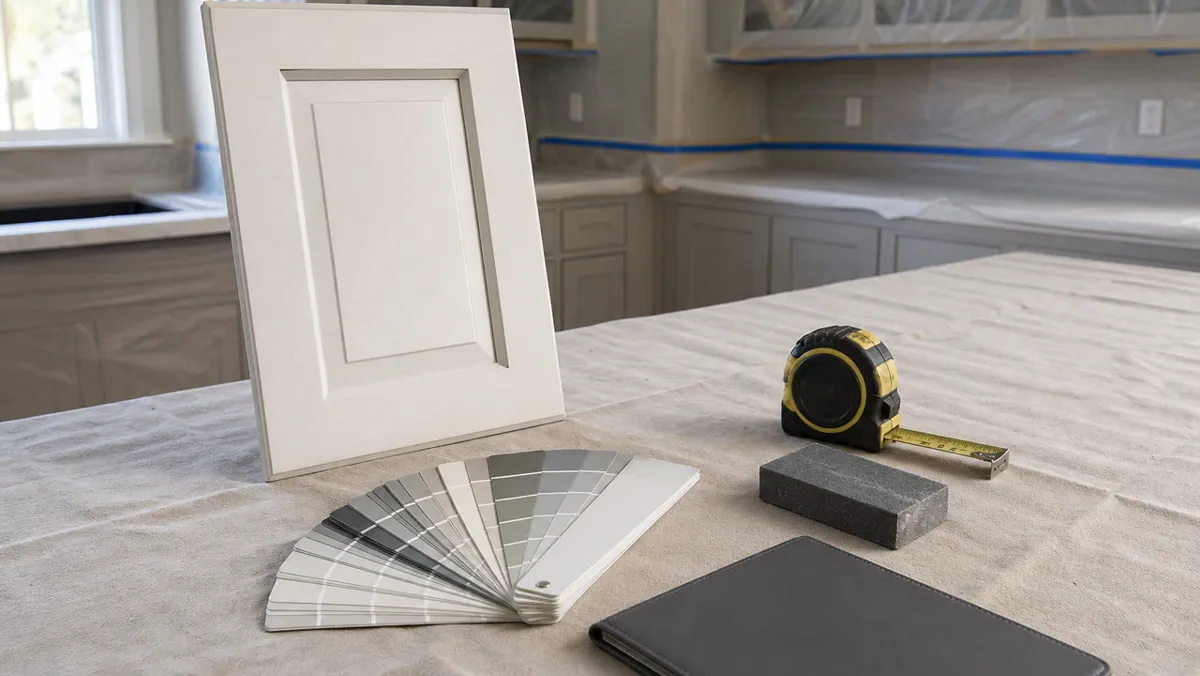 Cabinet painting planning for Sebastian homes